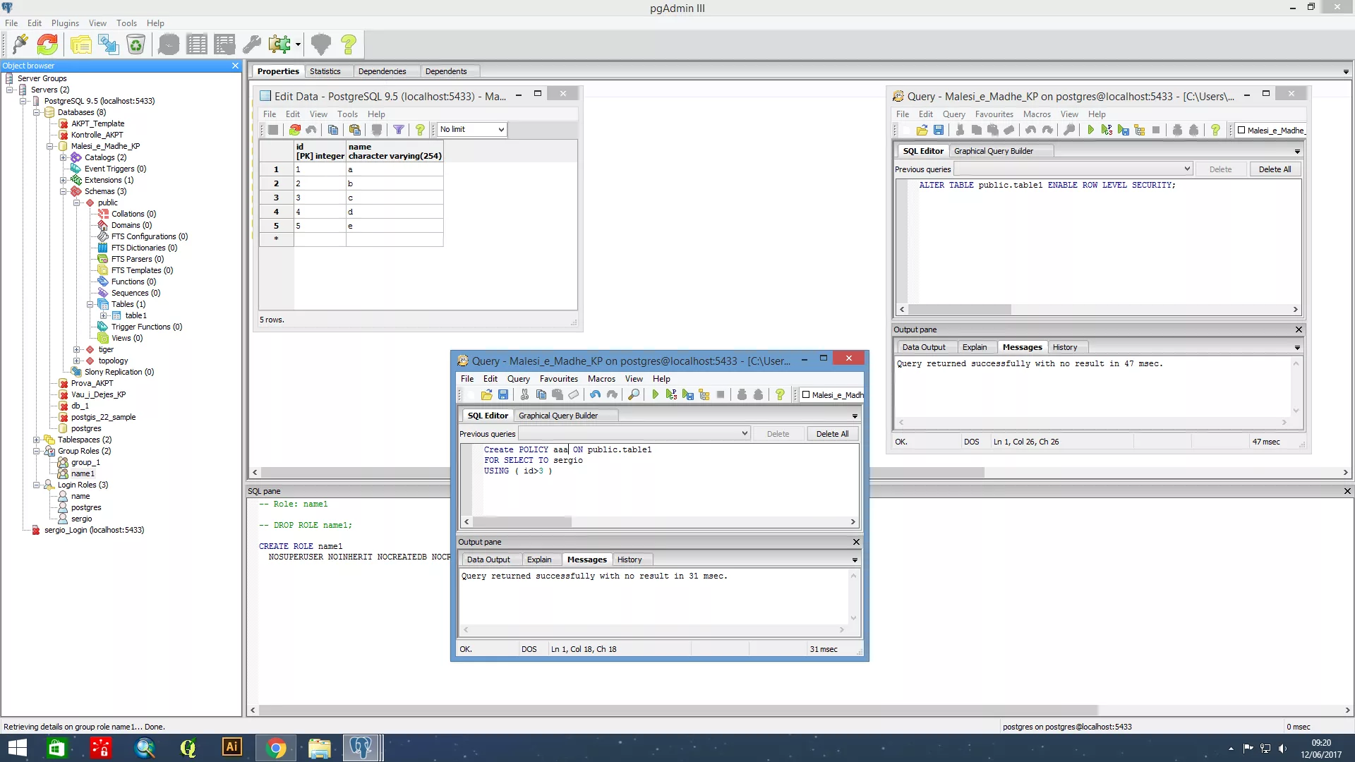 PGADMIN - key to capabilities  PostgreSQL 